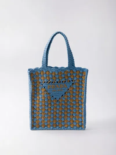 Prada Shoulder Bag Woman Sky Blue