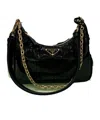 Prada Re-edition Patent Leather Mini-bag In Black