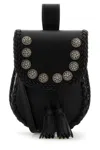 Prada Black Leather Crossbody Bag In Black