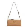 Prada Calf Leather Shoulder Bag With Zip Closure