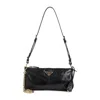 Prada Re Edition 2002 Medium Leather Shoulder Bag In Black