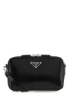 Prada Men Black Leather Brique Crossbody Bag