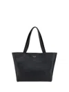 Prada Leather Tote Bag In Black