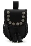 Prada Black Leather Crossbody Bag In Black