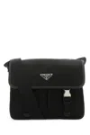Prada Re-nylon And Saffiano Leather Shoulder Bag In Black