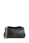 Prada Womens Black Tumulte Branded Leather Shoulder Bag In Black