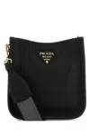 Prada Black Leather Crossbody Bag In Black