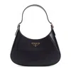 Prada Structured Black Shoulder Bag With Aesthetic In Black