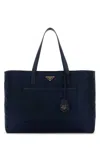 Prada Blue Re-nylon Large Re-edition 1978 Shopping Bag In Blue