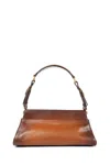 Prada Leather Shoulder Bag In Brown
