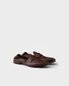 Prada Ruched Loafer Ld54 In Brown