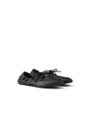 Prada Antikleder-bootsschuhe In Black