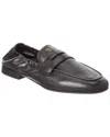 Prada Shuffle Antiqued Leather Loafer In Black