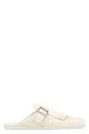 Prada Slippers Shuffle In Pelle Avorio Donna In White
