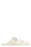 Prada Slippers Shuffle In Pelle Avorio Donna In White