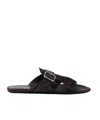 Prada Slippers Infradito Shuffle In Pelle Nera  Donna