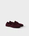 Prada Shuffle Antiqued Suede Loafers In Multi
