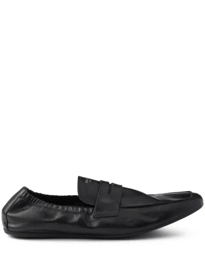 Prada Shuffle Antiqued Leather Loafers