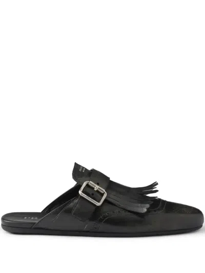 Prada Shuffle Mules In Black