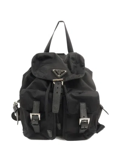 Pre-owned Prada Shw Buckle-fastening Backpack In Black