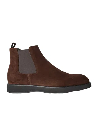 Prada Side Elasticated Boots In Brown