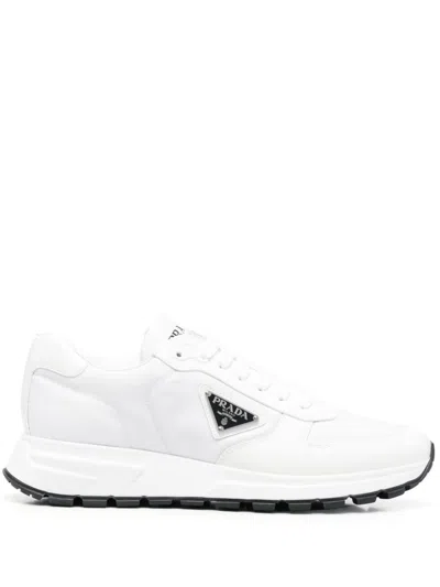 PRADA PRADA SIDE LOGO-PLAQUE LOW-TOP SNEAKERS