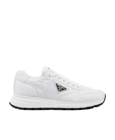 PRADA PRADA LOGO-PLAQUE LACE-UP SNEAKERS