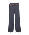 Prada Side Pocket Mohair Casual Pants In Aerospace Blue