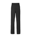 Prada Side-stripe Pressed-crease Wide Trousers In Black