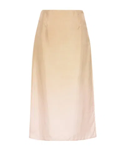 PRADA PRADA TIE-DYED MIDI SKIRT