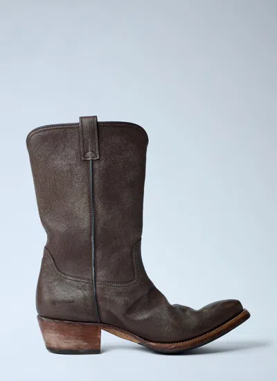 Prada Sienna Cowboy Boots In Brown