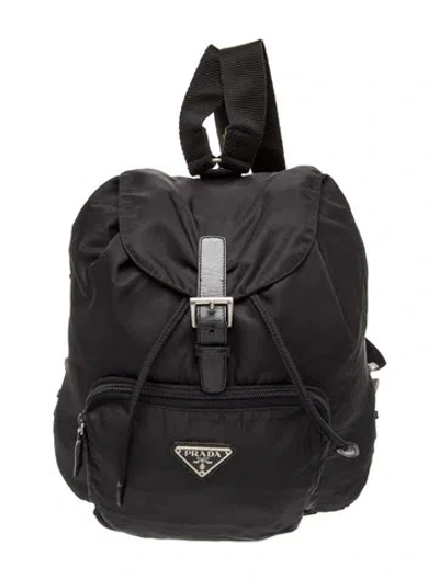 Pre-owned Prada Signature Backpack In Black