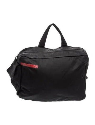 Pre-owned Prada Signature Backpack Vintage In Black