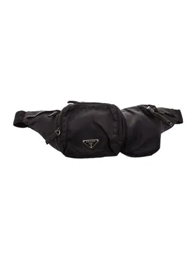Pre-owned Prada Signature Belt Bag In Black
