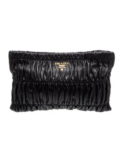 Pre-owned Prada Signature Clutch In Black