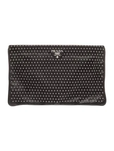 Pre-owned Prada Signature Clutch In Black