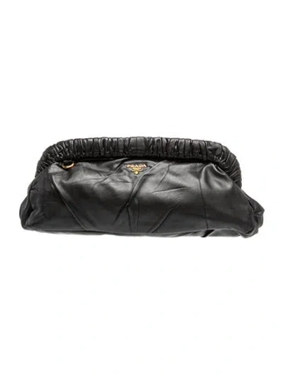 Pre-owned Prada Signature Clutch In Black