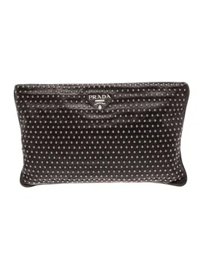 Pre-owned Prada Signature Clutch In Black