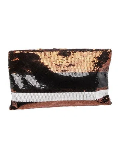 Pre-owned Prada Signature Clutch In Brown