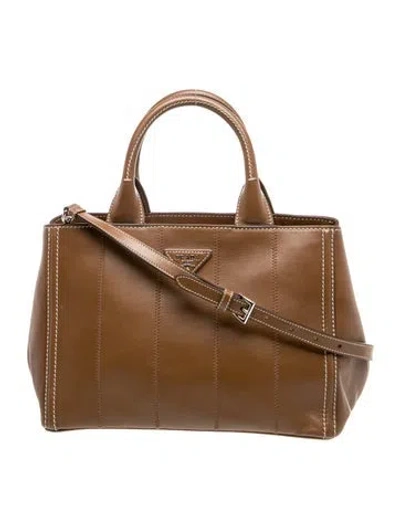 Pre-owned Prada Signature Garden Medium In Brown