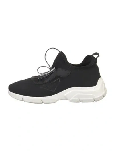 Pre-owned Prada Signature Logo Chunky Sneakers In Black