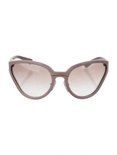Pre-owned Prada Signature Logo Oversize Sunglasses In Pink