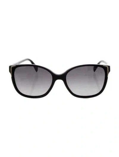 Pre-owned Prada Signature Logo Square Sunglasses In Black