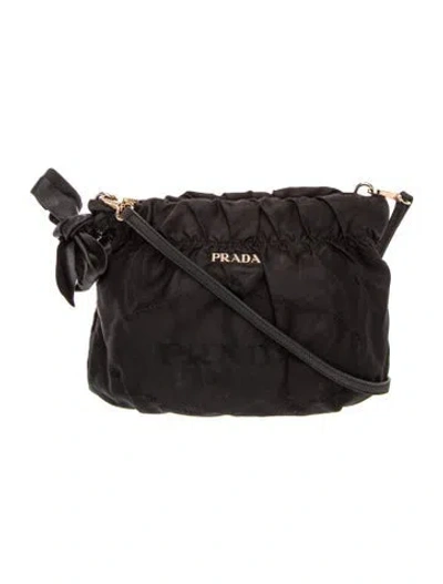 Pre-owned Prada Signature Messenger Bag In Black