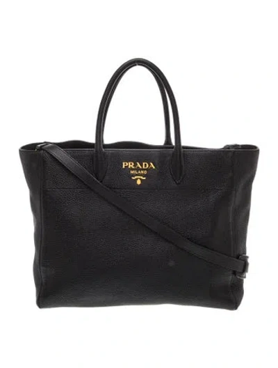 Pre-owned Prada Signature Messenger Bag In Black