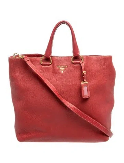 Pre-owned Prada Signature Phenix In Red