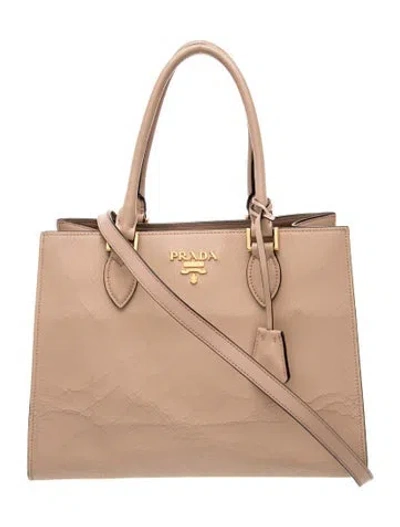 Pre-owned Prada Signature Shoulder Bag In Neutral