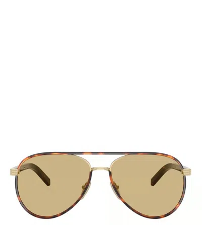 Prada "signature" Sunglasses In Brown