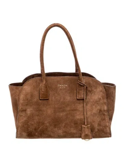 Pre-owned Prada Signature Tote 2025 In Brown