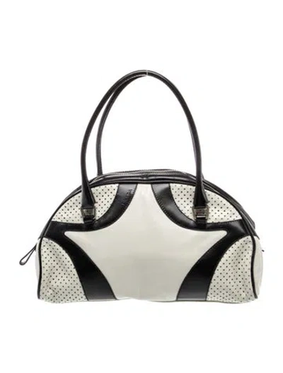 Pre-owned Prada Signature Vitello Drive Bowling Bag Vintage In Neutral